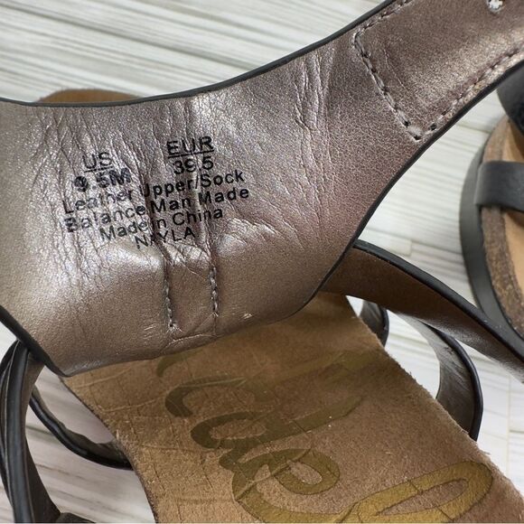 SAM EDELMAN NAYLA LEATHER WEDGES SANDAL 9.5 - Picture 12 of 16